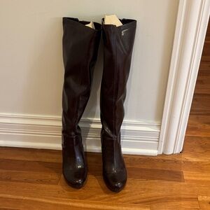 Franco Sarto Dark Brown Heeled Boots